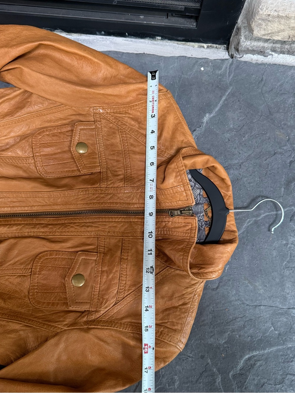 Black Rivet women’s cognac genuine leather jacket in size Medium. Buttery-soft - Picture 7 of 9
